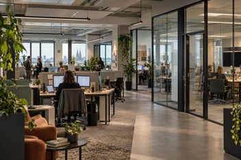 Modernes Büro in Köln mit Blick auf den Dom – Bürofläche für Unternehmen