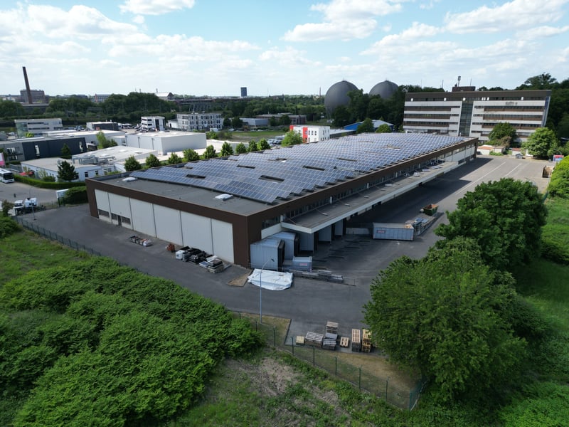 Logistikimmobilie Köln-Mülheim – Drohnenaufnahme
