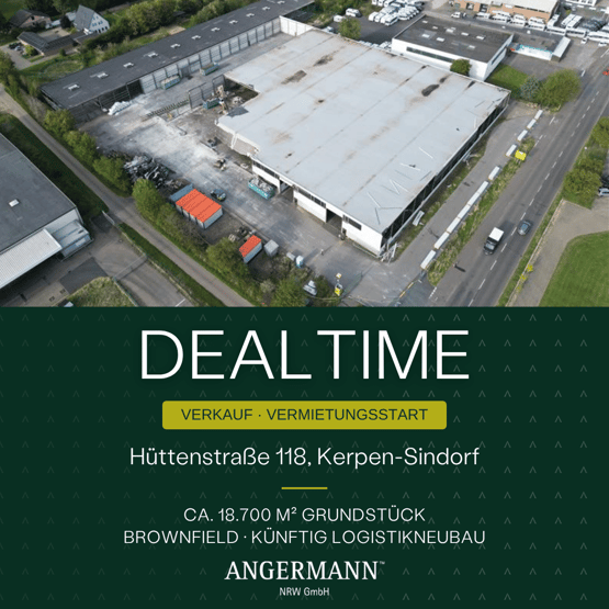 Verkauf und Vermietungsstart in Kerpen-Sindorf | Angermann NRW vermittelt Brownfield an Aconlog und vermarktet den Logistikneubau